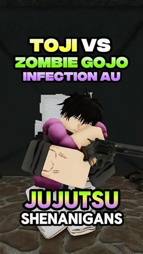 JJS Zombie Gojo Vs Toji (Jujutsu shenanigans) #jujutsushenanigans #roblox #shorts