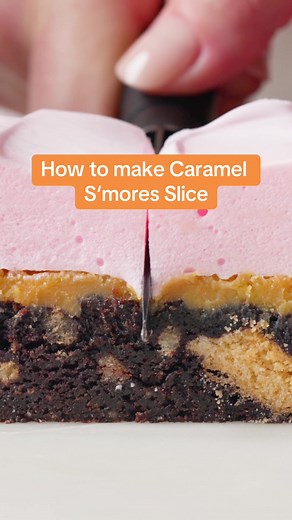 Indulge in Double Chocolate Fudge Brownies with Caramel and Marshmallows