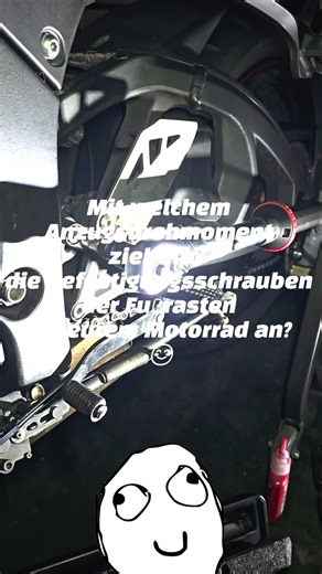 Mit welchem ANZUGSDREHMOMENT zieht Ihr die Befestigungsschrauben der Fußrasten an eurem Motorrad an?