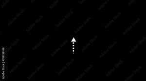 Dotted arrows animation on transparent background, Set of animated dotted arrows on alpha channel, Dotted arrow animation, Dotted animated arrow