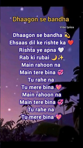 👉 Try with your own voice 🎤||💖 Dhaagon se bandha 🎼 #dhaagonsebandha #lyricsstatus #singalong #music