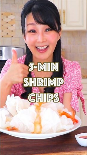 The Easiest 5-Minute Shrimp Chips Ever 🍤 #easyrecipe #cooking #shorts