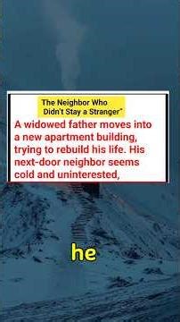 His next door neighbor seems cold and uninterested, but when small incident forces them to interact,