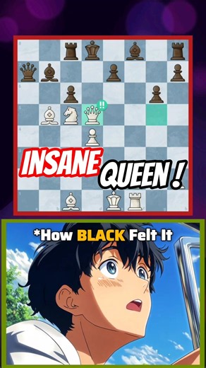Insane Queen Sacrifice #chess #chessgame #brilliantmove