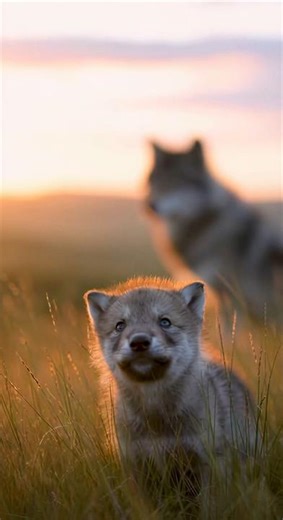 This Tiny Wolf Pup Thinks He’s a Fierce Predator… But Listen to That Voice