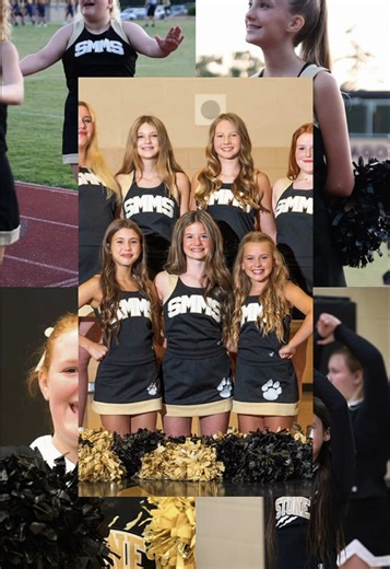POV: you’re watching our 8th grade cheerleaders grow up right before your eyes 🥹📣 These moments. These girls. This season. We LOVE our 8th graders—join us January 8th for 8th Grade Night and come show them all the love 🖤✨📣 #PantherCheer #SMMSCheer #panthernation #CheerTok #CapCut