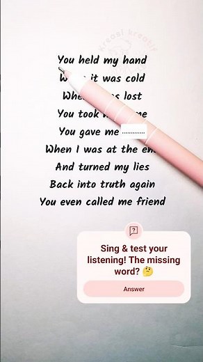 Can You Guess the Missing Word in This Classic Love Song? 💖 | You Needed Me