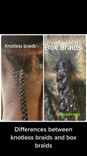 Box braids vs knotless braids #knotlessbraids #knotlessboxbraids #boxbraids #justforyou