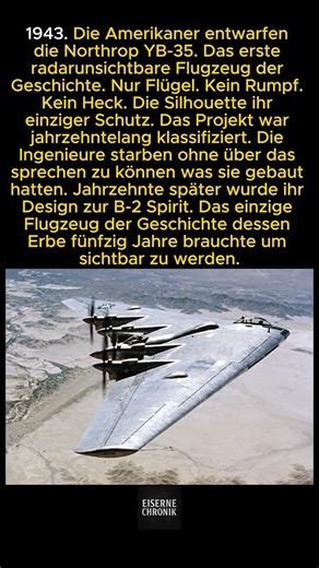 Amerika entwarf im Krieg das erste radarunsichtbare Flugzeug das zur B-2 wurde
