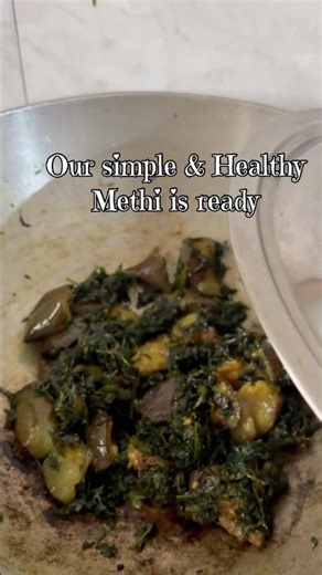 “Methi Bhaji” seasonal bhaji recipe bengali style | Must try simple methi 🤩 #foodie