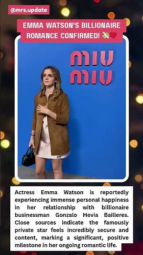 Emma Watson's NEW Billionaire Boyfriend! 💍 #EmmaWatson