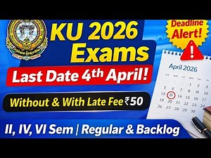 "Kakatiya University 2026 Exam Fee Notification | Last Date 4th April | II, IV, VI Sem Regular 2026/