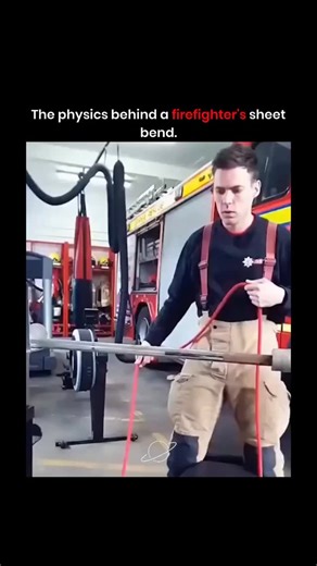 Obscura | The physics behind a firefighter’s sheet bend 🔥🧠 It’s not just a knot—it’s applied physics in action. The sheet bend works because tension,... | Instagram