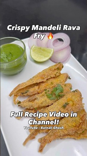 Golden Fry Magic! Mandeli Rava Fry Recipe ✨ #foodie #shorts #youtubeshorts #fishfry #ravafry