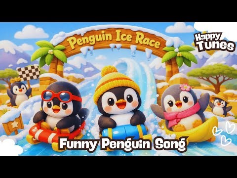 🎵 Penguin Ice Race 🐧⛸️ | Winter Kids Song | Nursery Rhyme🎵