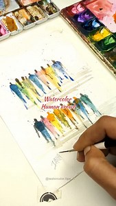 Struggling with figures? Try this easy, expressive technique! I start by dropping some random colors on the paper, then just use my finger to smudge the paint into the shape of the torso. This method creates an immediate sense of movement and life! Finish off with quick head, feet, and dark defining lines. QDo you prefer painting figures standing still or in motion? Let me know! 👇 Love these quick tips but want to dive deeper? Join my Patreon! You get full-length, real-time tutorials with voice