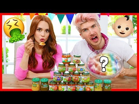 WE MIXED EVERY FLAVOR OF BABY FOOD AND ATE IT! W/ Rosanna Pansino