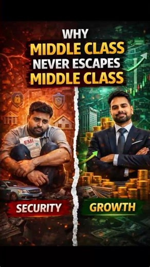 Why Middle Class Never Escapes Middle Class | Security vs Growth Mindset #shorts #business #upsc