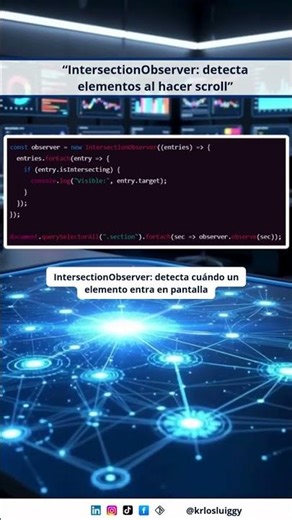 “IntersectionObserver: detecta elementos al hacer scroll”