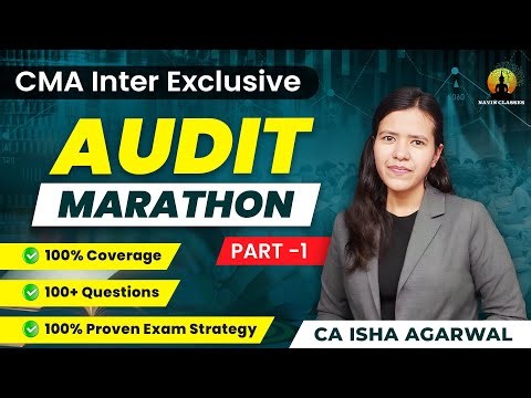 CMA Inter Exclusive Audit Marathon | Part 1 | CA Isha Agarwal