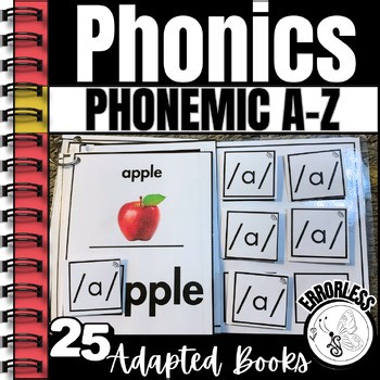 CVC Phoneme Segmentation Adapted Books for SPED | Errorless Letter Sounds