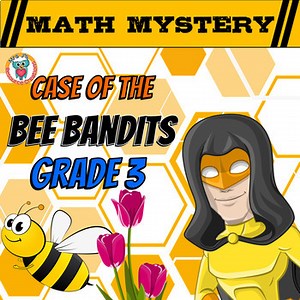 3rd Grade Spring Activity: Spring Math Mystery - Division Fractions Area Money