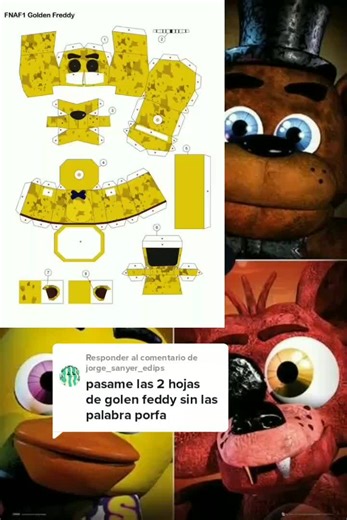 Responder a @jorge_sanyer_edips #plantilas #papercraft #golden #freddy