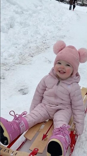 Taking our babies SLEDDING for the FIRST TIME… 🤩🤯 #kayandtayofficial