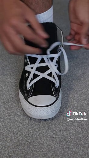 Creative Star Lace Technique for Converse Sneakers