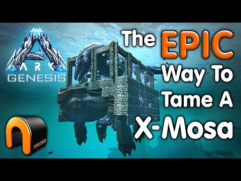 ARK The MOST EPIC X-Mosasaur Taming Trap EVER!