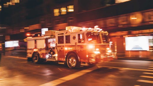 WATCH: Fire crews rush to battle house fire that displaced 6 people