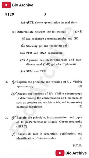 BSc (Hons) Zoology Sem 7 PYQ | DSE-18 Advanced Biotechniques & Bioinstrumentation | DU NEP Dec 2025