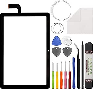 [New] Duotipa Touch Screen Digitizer Replacement for Vortex Tab T10M Pro Tablet with Repair Tools Kit.(No LCD Screen).