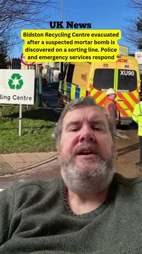 Bidston Recycling Centre Ein Birkenhead, Merseyside evacuated After Suspected Mortar Bomb Found 🚨 BREAKING NEWS. Bidston Recycling Centre in Birkenhead has been evacuated after a suspected mortar bomb was discovered on a sorting line. Emergency services and Merseyside Police were called as staff acted quickly to evacuate the site. The centre remains closed while the incident is investigated. Residents have been redirected to alternative recycling centres. Updates are expected. 👇 Follow for rea