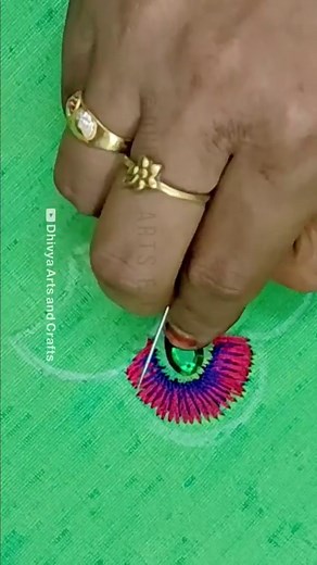 5.6K views · 19 reactions | Peacock feather style motifs for blouse ....