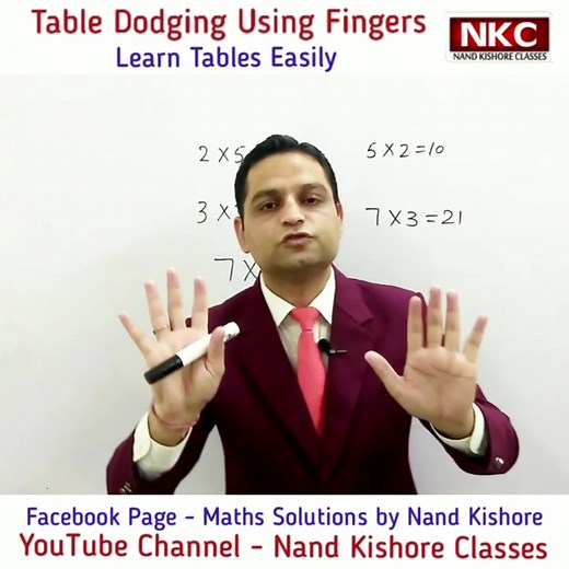 Table Dodging using Fingers..Amazing Way to Learn Tables | Maths Solutions by Nand Kishore