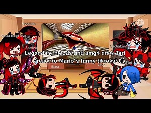 Legendary bloods with tari from smg4 react Mario's funny tiktoks
