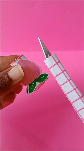 Stop Buying Expensive Stationery! ❌ DIY Peach Paper Cutter Craft 🍑✨#shorts #diy #craft