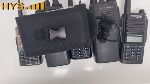 HYS Nylon Case with Belt Loop & D-Ring/Black Carrying Strap, Tactical Holster Walkie Talkie Pouch for MOTOROLA GP328 PRO5150 GP320 GP340 MTX960 Handheld Two Way Radio