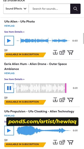 Alien Atmosphere, Creature SFX for Film, Games #alien #shorts #soundeffects #pond5 #filmscoring