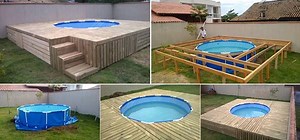 Creative Ideas - DIY Above Ground Swimming Pool With Pallet Deck - i Creative Ideas