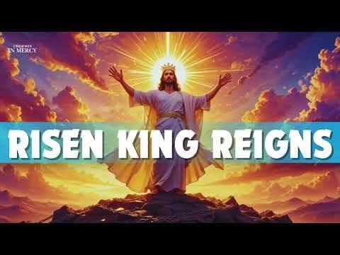 👑🔥 Risen King Reigns ✝️🙌🌟 – Jesus Worship Song | Hallelujah | Christ | Crowned in Mercy 🎶💖✨