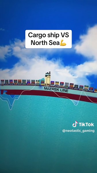 Container Ship Challenges North Sea Waves Adventure