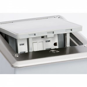 Weatherproof Outdoor Power Pop Up Floor Box Hex Key Opening - Stainless