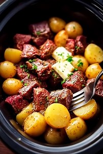 These Crockpot Steak Bites are melt-in-your-mouth tender, packed with rich, savory flavor, and practically cook themselves. Just toss everything in the slow cooker and come back to juicy steak bites swimming in a buttery, garlicky sauce — pure comfort with minimal effort. ## **Ingredients** * 2 lbs beef stew meat or sirloin steak, cut into bite-size pieces * 1 packet onion soup mix * 1 cup beef broth * 4 tablespoons butter, cut into cubes * 3 cloves garlic, minced * 1 tablespoon Worcestershire s