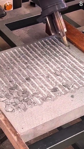 Proses pembuatan tekstur pada permukaan beton dengan mesin khusus #shorts