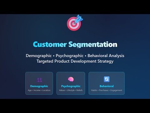 Customer Segmentation: Demographic, Psychographic & Behavioral