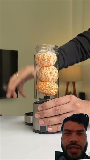 Orange in portable blender machine#organic