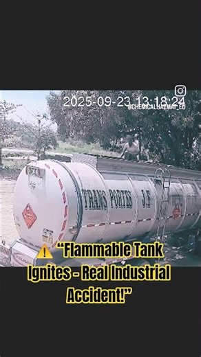“Flammable Tank Ignites – Shocking Driver Negligence!” #shorts #transformerexplosion