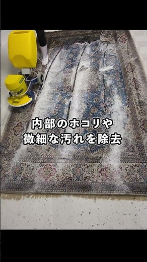 頑固なホコリ＆汚れを徹底除去｜手織り絨毯クリーニング #絨毯クリーニング #丸洗い #ラグ洗浄 #汚れ落とし #shorts